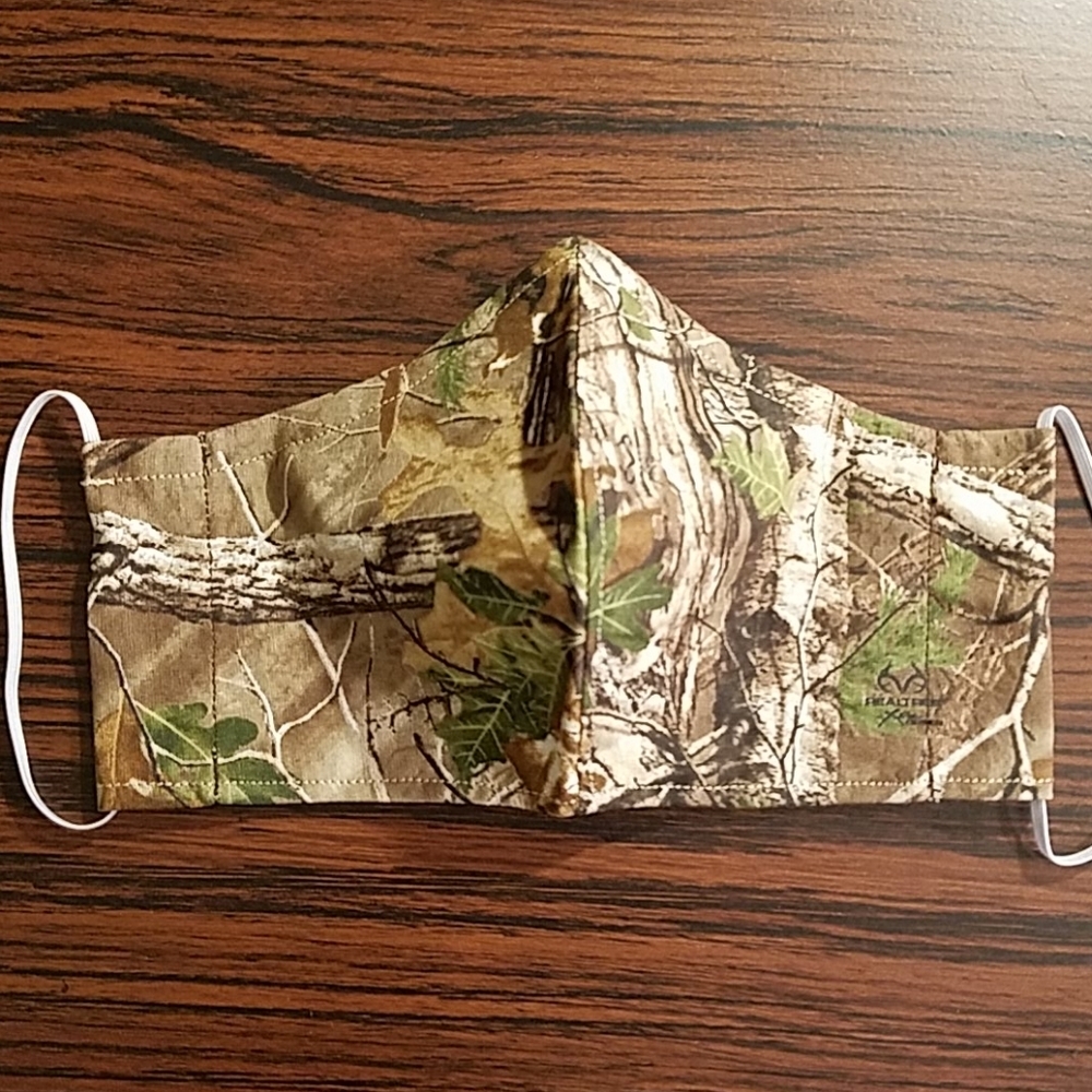 Hand Crafted Adult Cotton Fitted "Deer Hunt" Face Mask Unisex